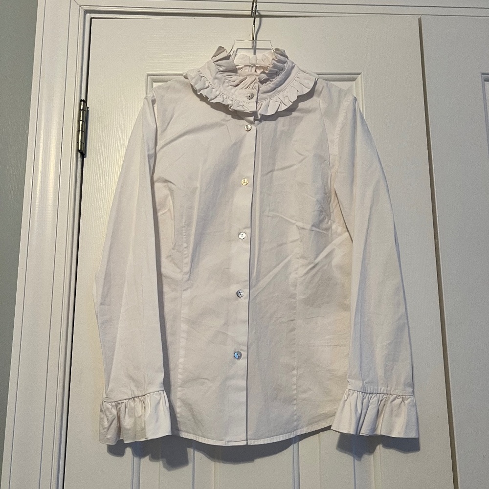 Sara Campbell white button up blouse